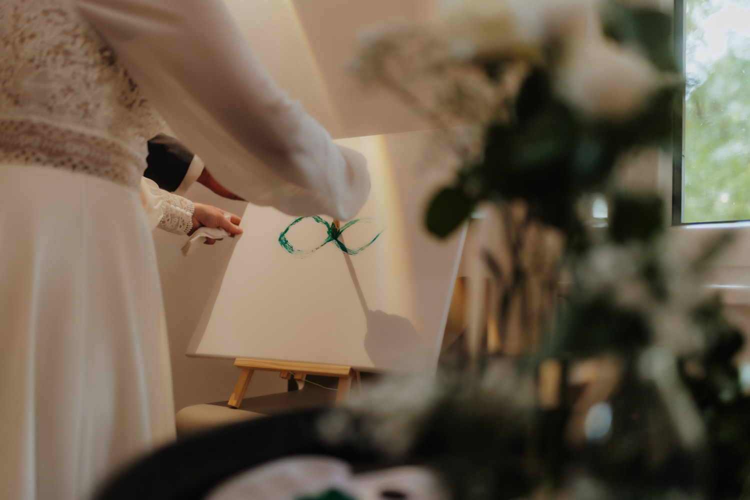 Leinwand-Ritual bei einer Freien Trauung