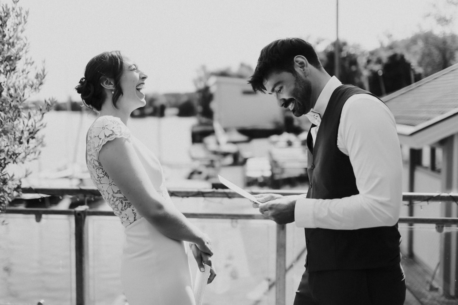 Emotionale Rede bei Hochzeit im Restaurant Kredo am Kiessee Göttingen