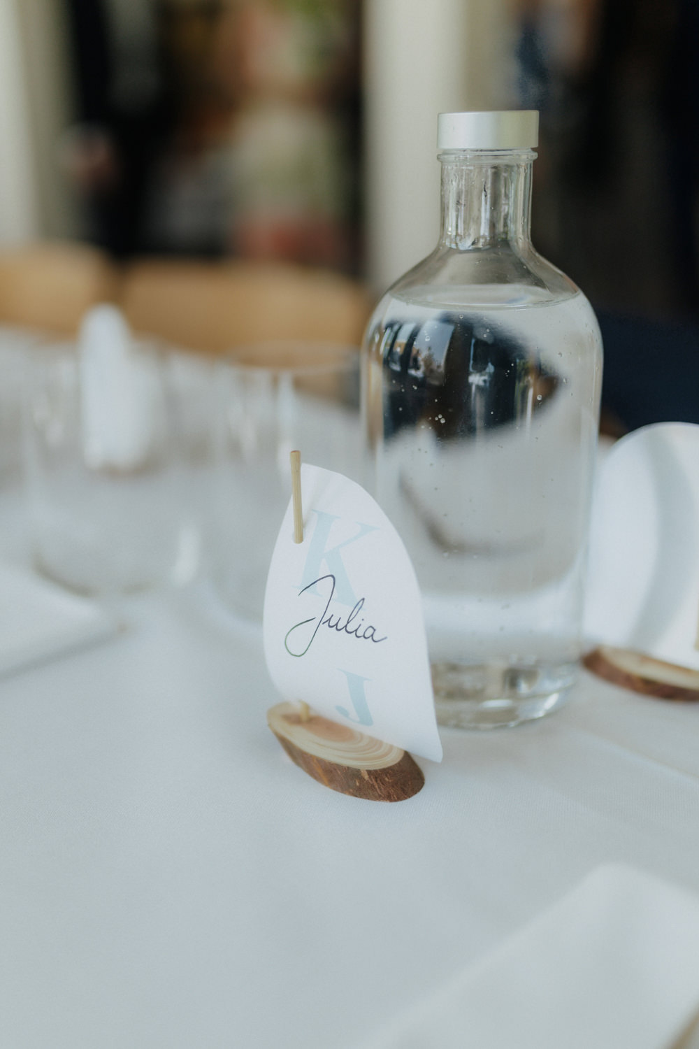 Tischdeko Hochzeit Restaurant Kredo Göttingen Namenskarte